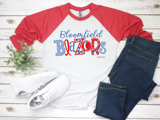 Bloomfield Blazers 3/4 raglan
