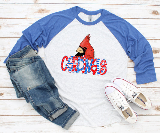 Cardinals Mascot Raglan