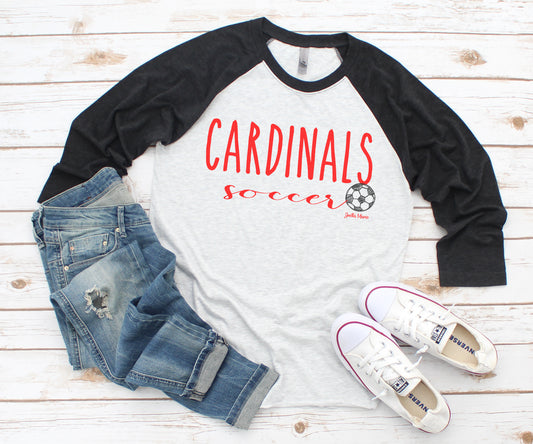 Nelson County Cardinals 3/4 raglan