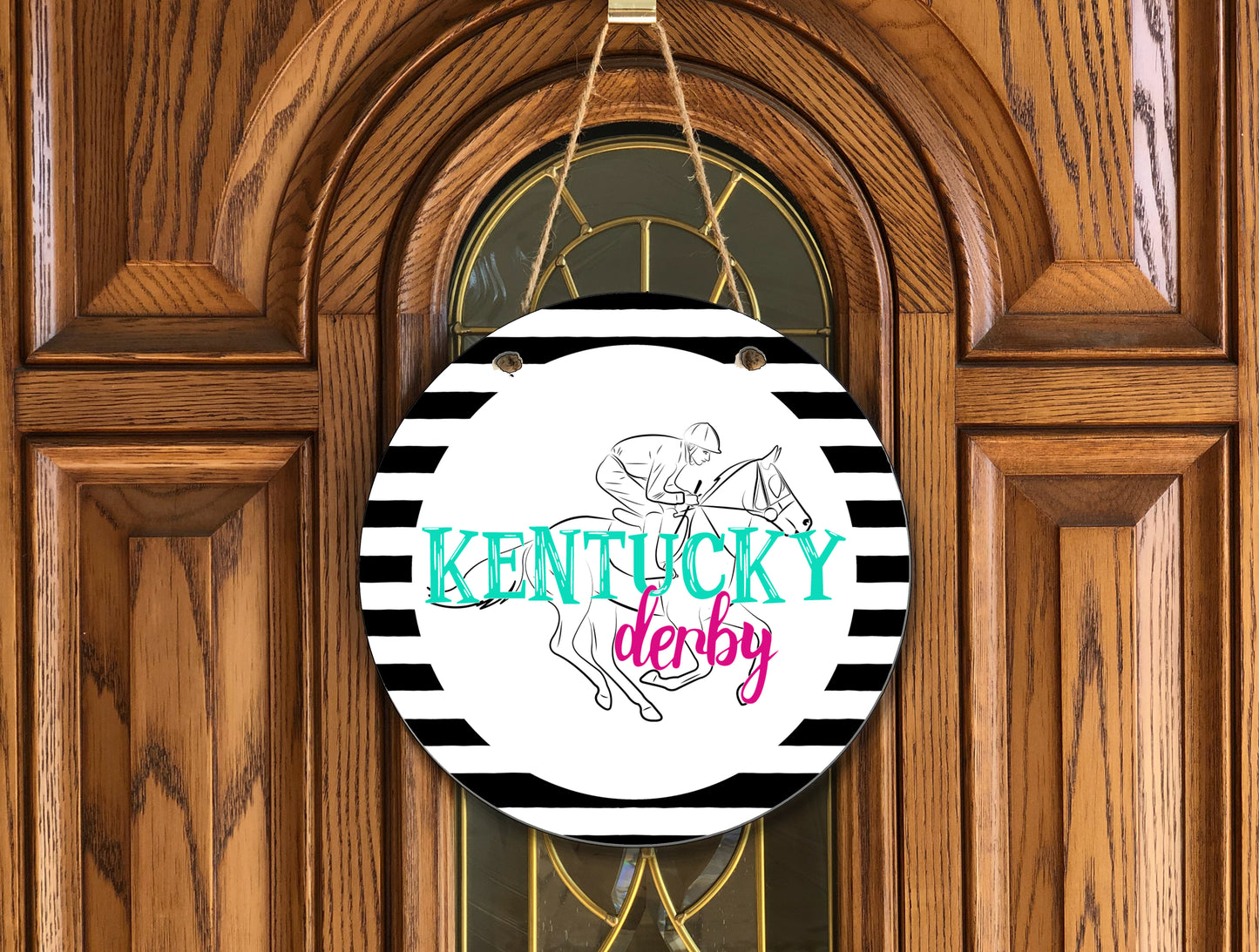 Kentucky Derby Circle Door Hanger
