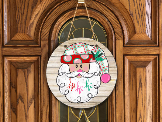 Santa ho ho ho Wooden Door Hanger