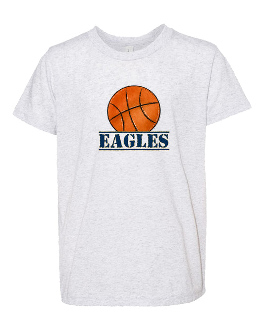 Youth Eagles basketball Short Sleeve Tee