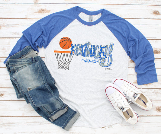 Kentucky Basketball 3/4 sleeve Raglan