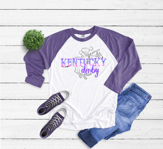 Kentucky Derby Purple Raglan