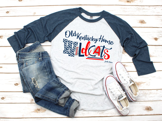 OKH Wildcats (navy sleeve) 3/4 raglan