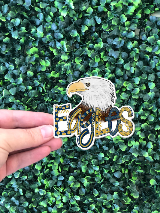 Eagles Navy Sticker