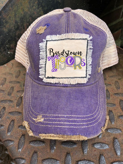 Distressed Patch Hat  Bardstown Tigers